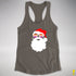 Santa’s Lesbian Pride Flag Shades Racerback Tank - Dark Grey